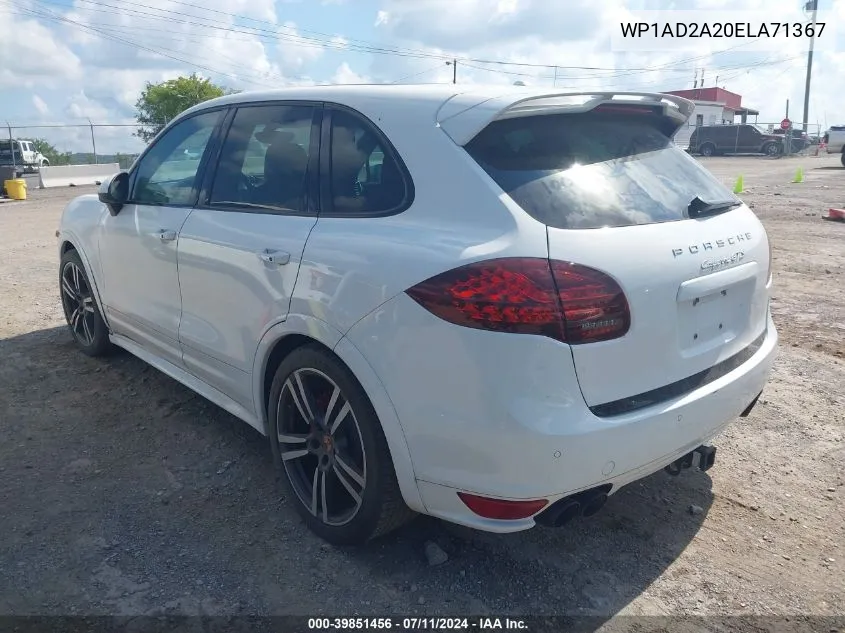 2014 Porsche Cayenne Gts VIN: WP1AD2A20ELA71367 Lot: 39851456