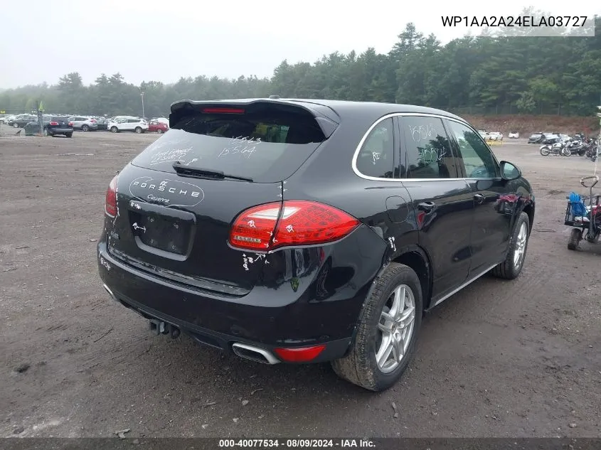 2014 Porsche Cayenne VIN: WP1AA2A24ELA03727 Lot: 40077534