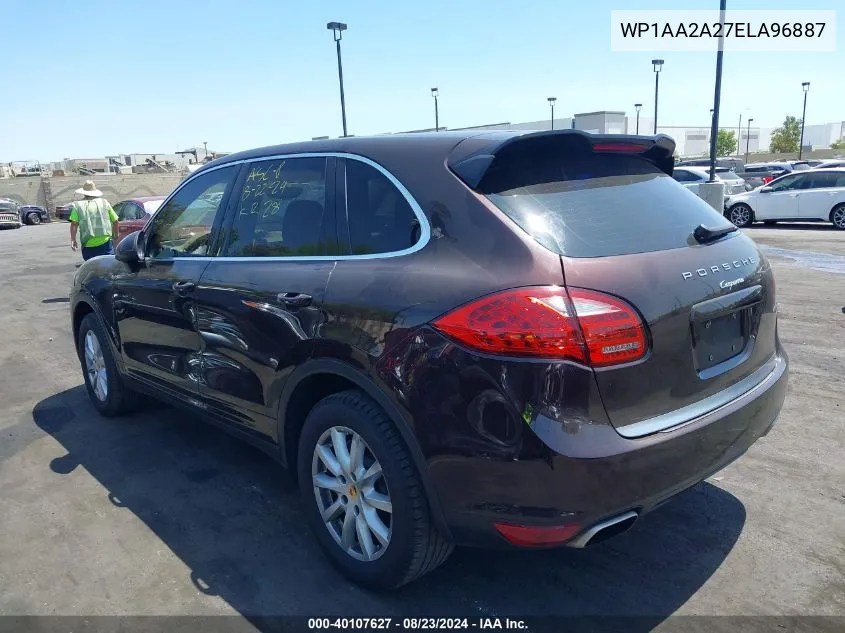 2014 Porsche Cayenne VIN: WP1AA2A27ELA96887 Lot: 40107627