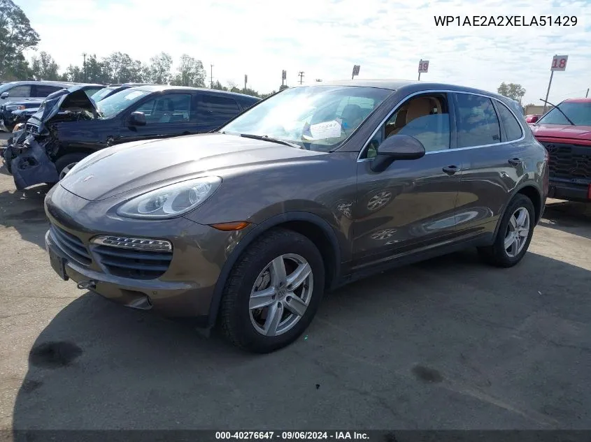 WP1AE2A2XELA51429 2014 Porsche Cayenne Hybrid S