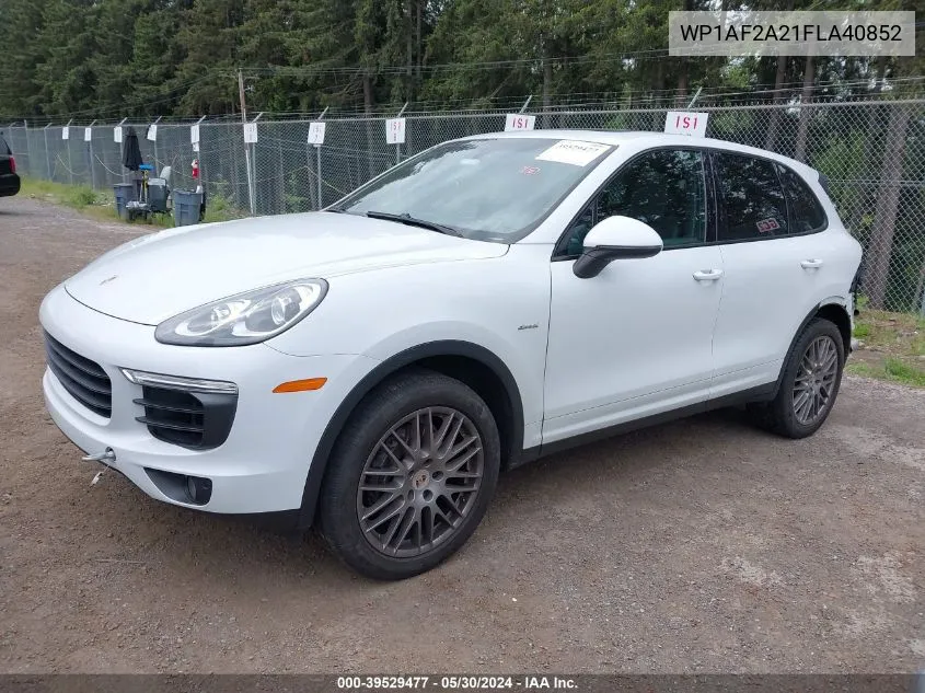 2015 Porsche Cayenne Diesel VIN: WP1AF2A21FLA40852 Lot: 39529477