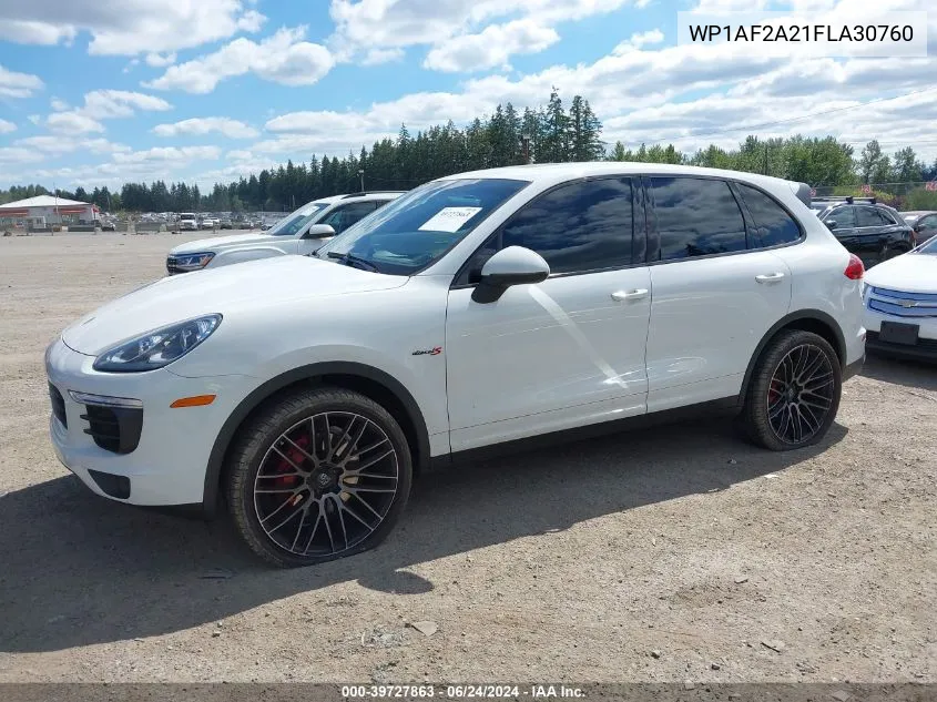 2015 Porsche Cayenne Diesel VIN: WP1AF2A21FLA30760 Lot: 39727863