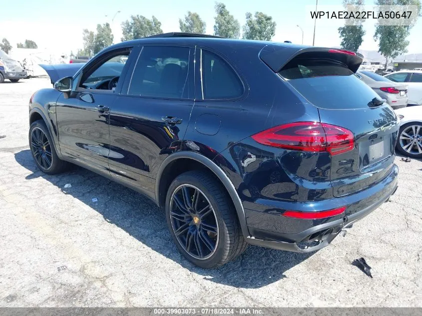 WP1AE2A22FLA50647 2015 Porsche Cayenne E-Hybrid S