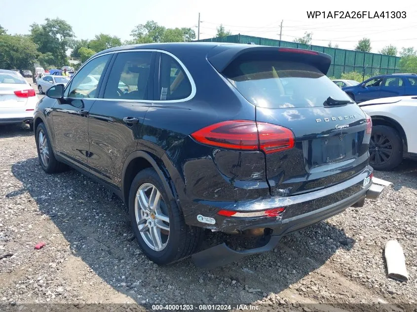 2015 Porsche Cayenne Diesel VIN: WP1AF2A26FLA41303 Lot: 40001203