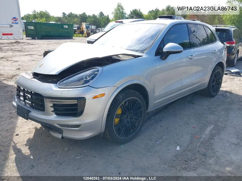 WP1AC2A23GLA86743 2016 Porsche Cayenne Turbo