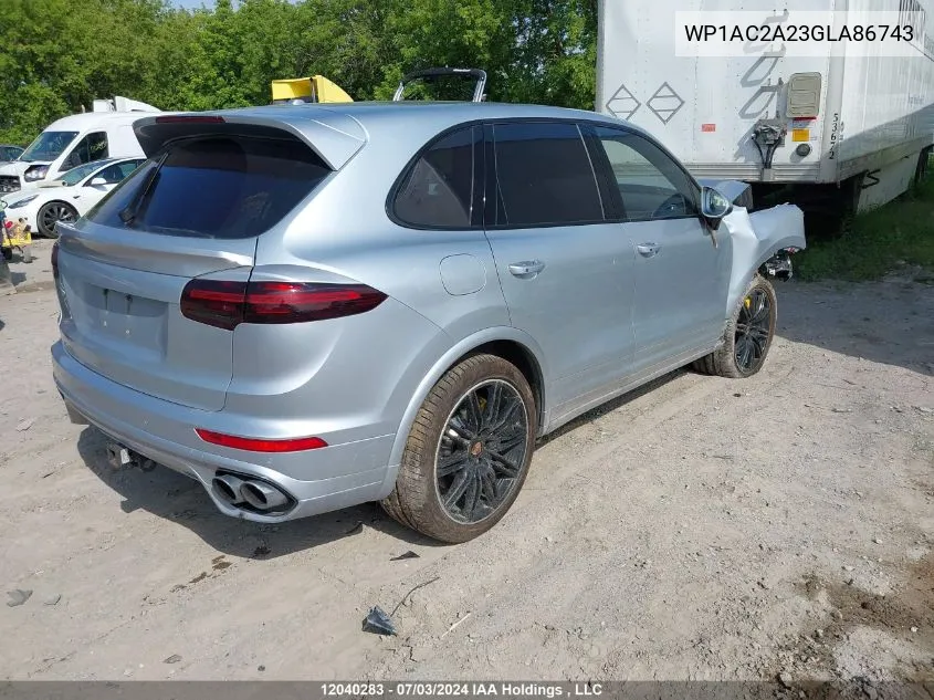 WP1AC2A23GLA86743 2016 Porsche Cayenne Turbo