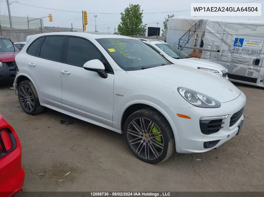 2016 Porsche Cayenne VIN: WP1AE2A24GLA64504 Lot: 12058730