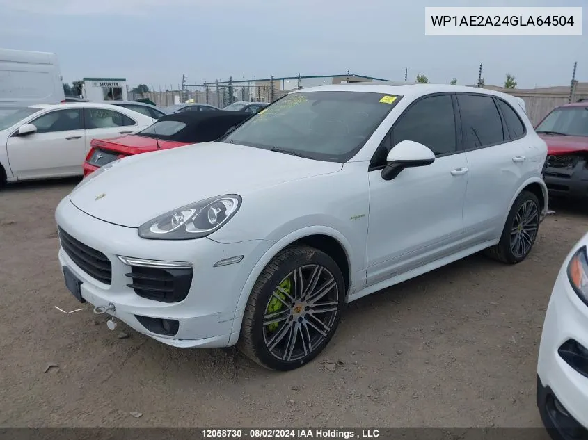 2016 Porsche Cayenne VIN: WP1AE2A24GLA64504 Lot: 12058730