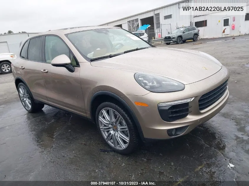 WP1AB2A22GLA97025 2016 Porsche Cayenne S