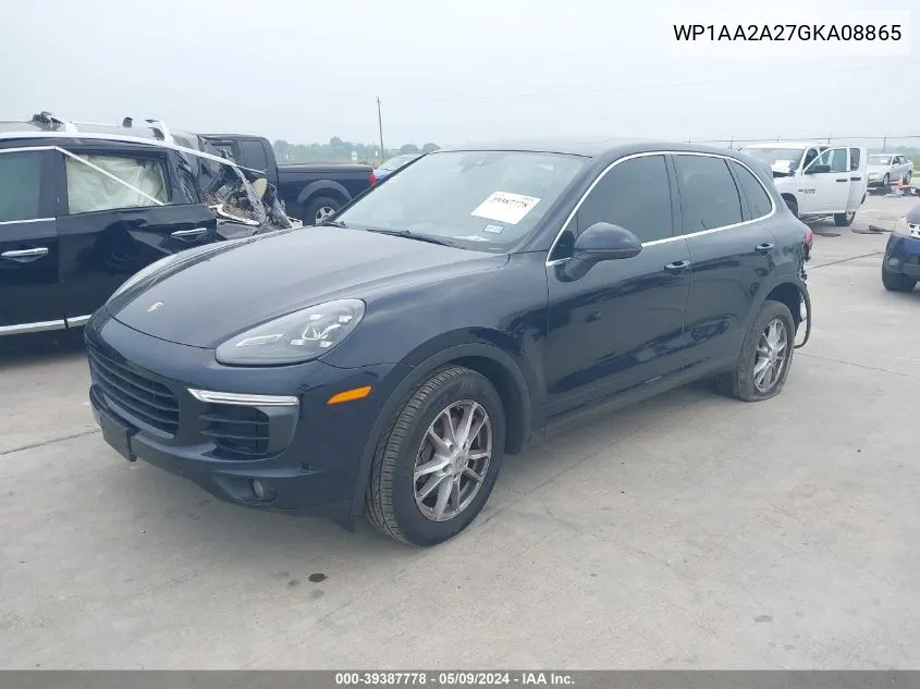 2016 Porsche Cayenne VIN: WP1AA2A27GKA08865 Lot: 39387778