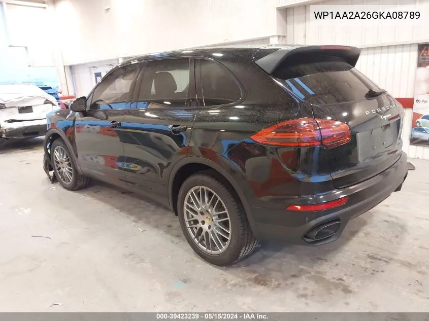 2016 Porsche Cayenne VIN: WP1AA2A26GKA08789 Lot: 39423239