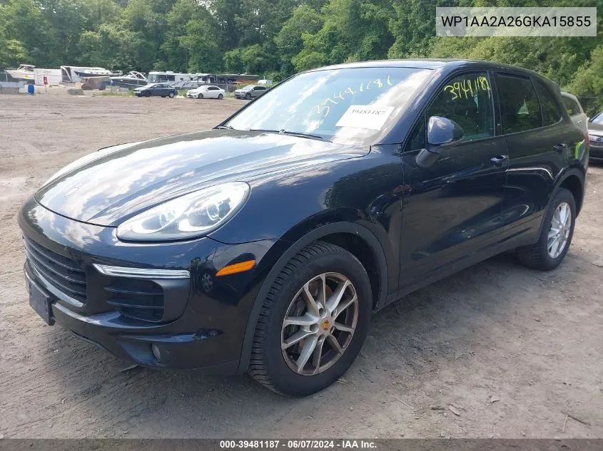 2016 Porsche Cayenne VIN: WP1AA2A26GKA15855 Lot: 39481187