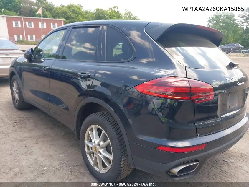 2016 Porsche Cayenne VIN: WP1AA2A26GKA15855 Lot: 39481187