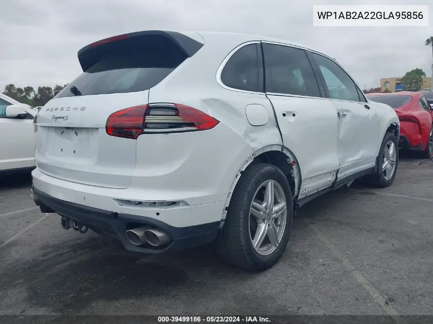 2016 Porsche Cayenne S VIN: WP1AB2A22GLA95856 Lot: 39499186