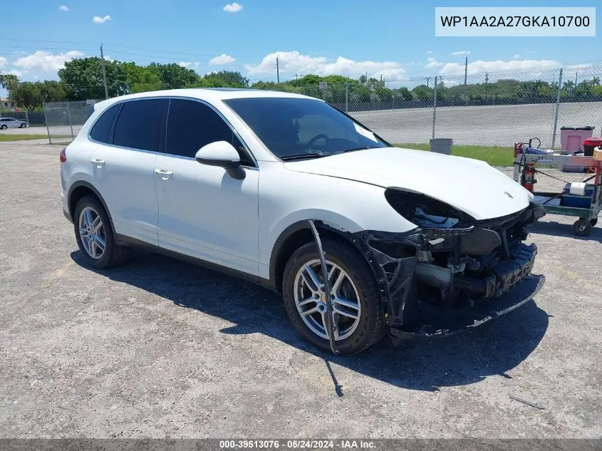 WP1AA2A27GKA10700 2016 Porsche Cayenne