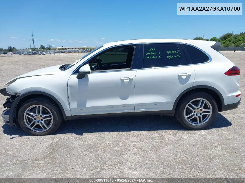 WP1AA2A27GKA10700 2016 Porsche Cayenne