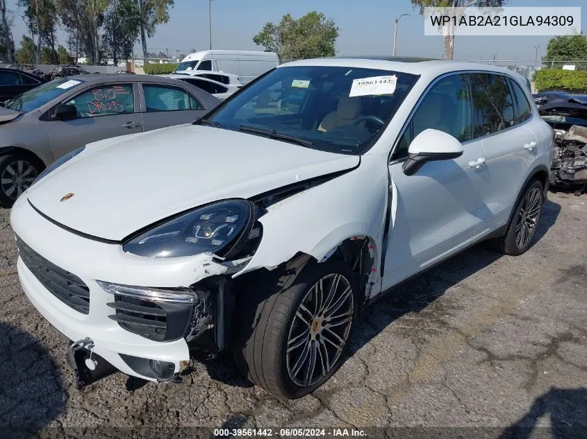 WP1AB2A21GLA94309 2016 Porsche Cayenne S