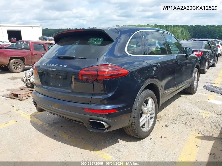 2016 Porsche Cayenne VIN: WP1AA2A20GKA12529 Lot: 39572005