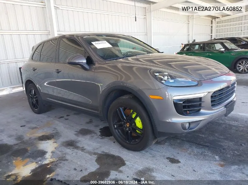 2016 Porsche Cayenne E-Hybrid S VIN: WP1AE2A27GLA60852 Lot: 39682936