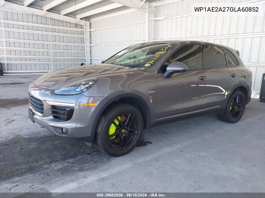 2016 Porsche Cayenne E-Hybrid S VIN: WP1AE2A27GLA60852 Lot: 39682936