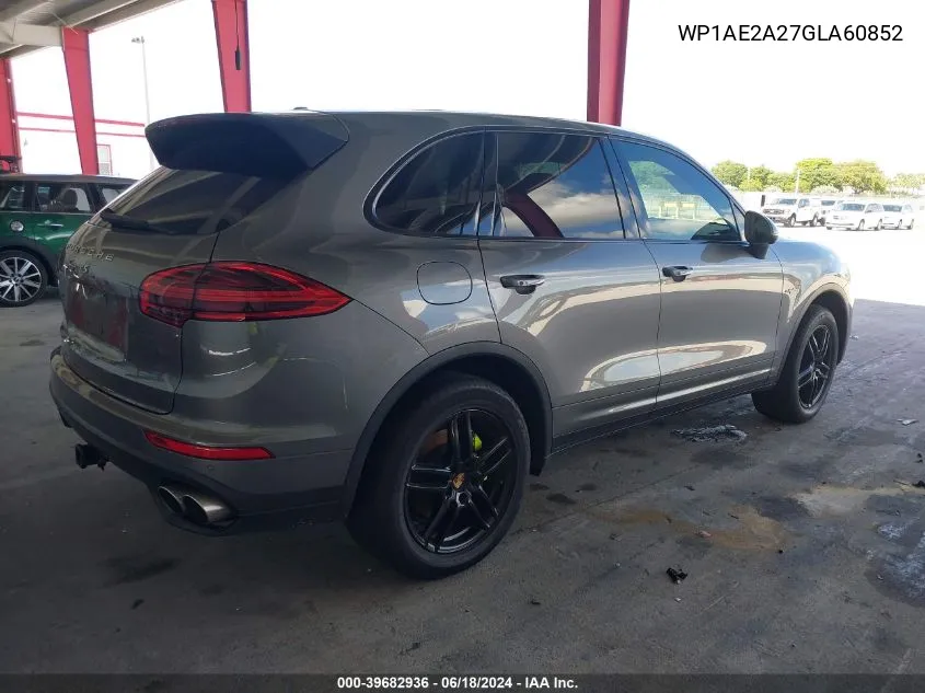 2016 Porsche Cayenne E-Hybrid S VIN: WP1AE2A27GLA60852 Lot: 39682936