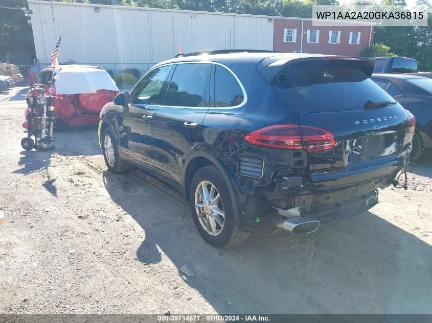 WP1AA2A20GKA36815 2016 Porsche Cayenne