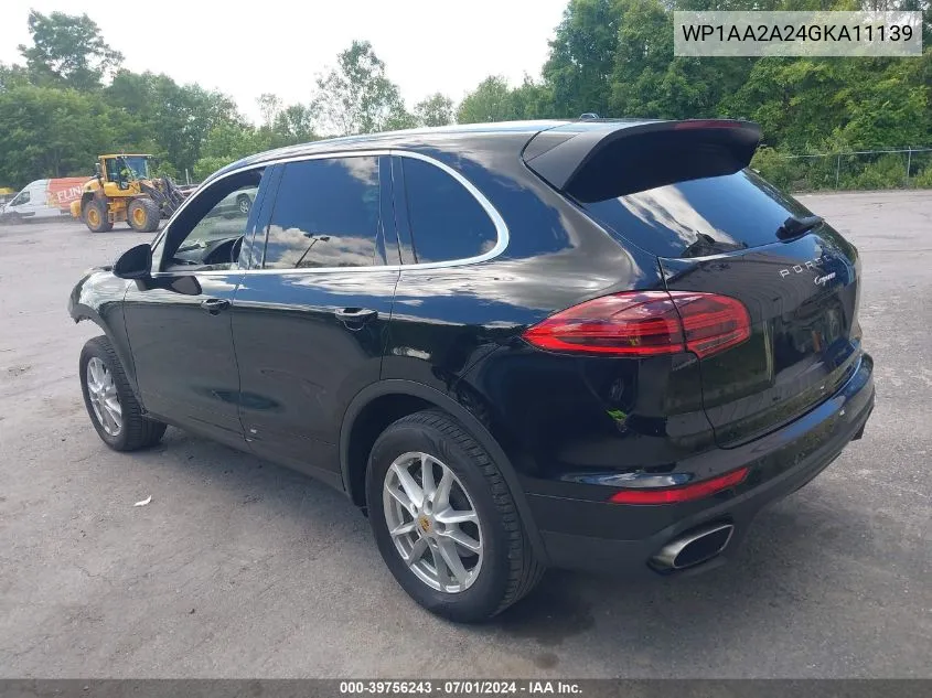 2016 Porsche Cayenne VIN: WP1AA2A24GKA11139 Lot: 39756243