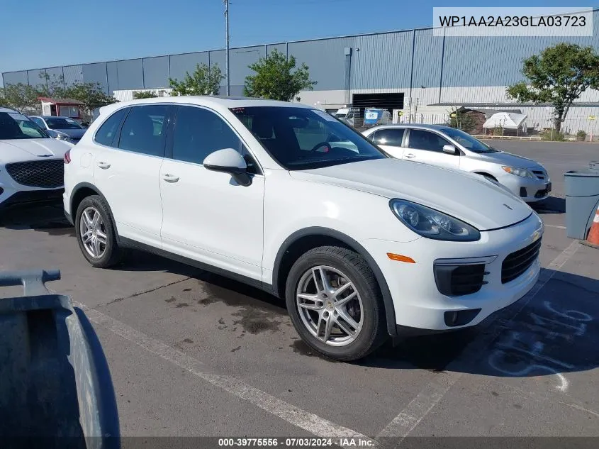 WP1AA2A23GLA03723 2016 Porsche Cayenne