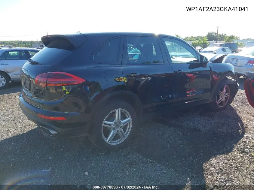 2016 Porsche Cayenne Diesel VIN: WP1AF2A23GKA41041 Lot: 39778898