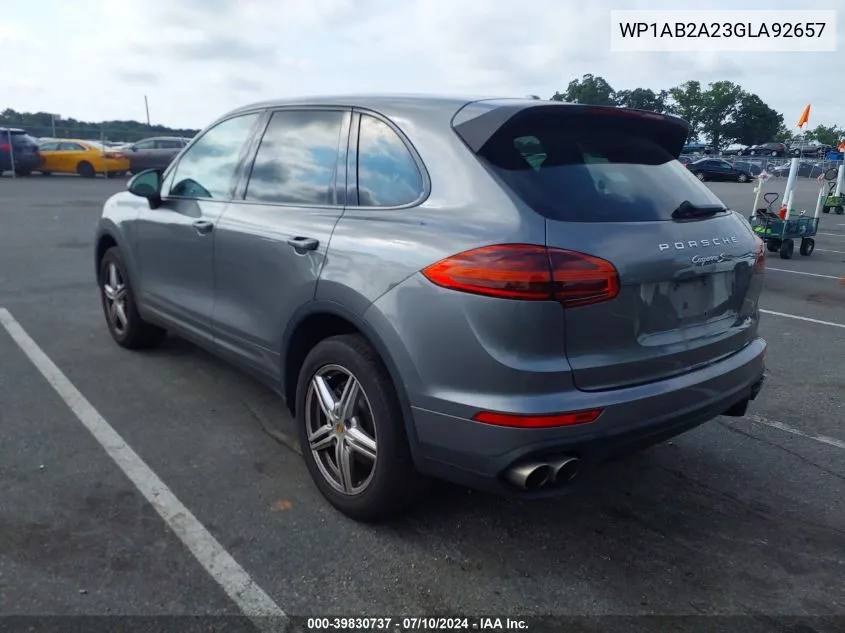 WP1AB2A23GLA92657 2016 Porsche Cayenne S