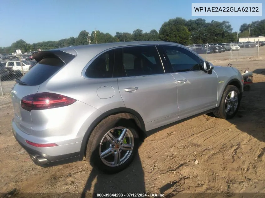 2016 Porsche Cayenne E-Hybrid S VIN: WP1AE2A22GLA62122 Lot: 39844293