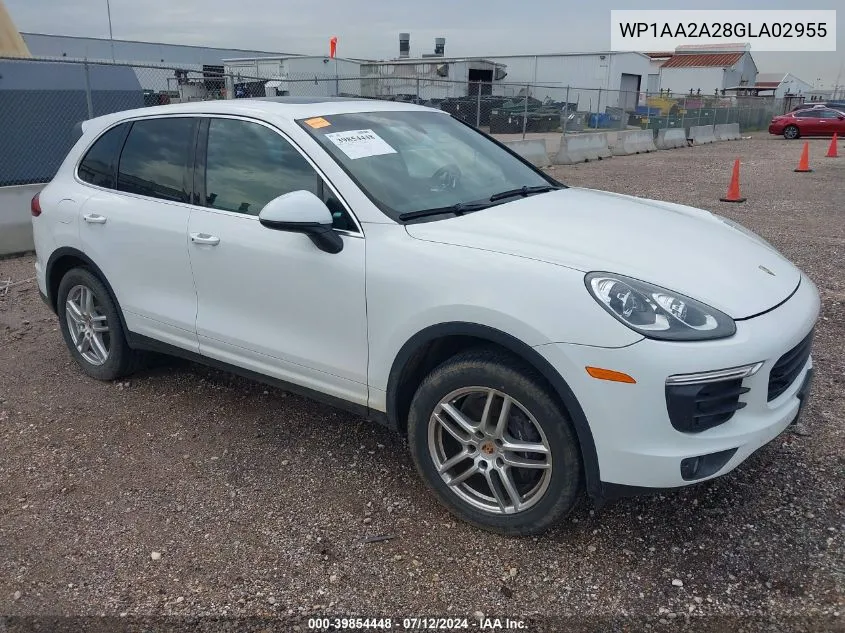 WP1AA2A28GLA02955 2016 Porsche Cayenne