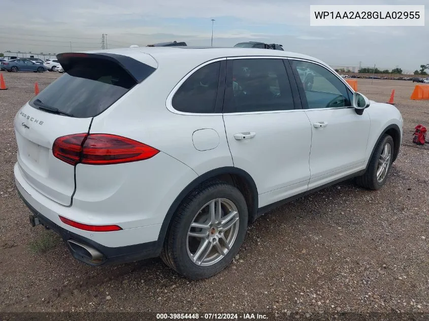 WP1AA2A28GLA02955 2016 Porsche Cayenne