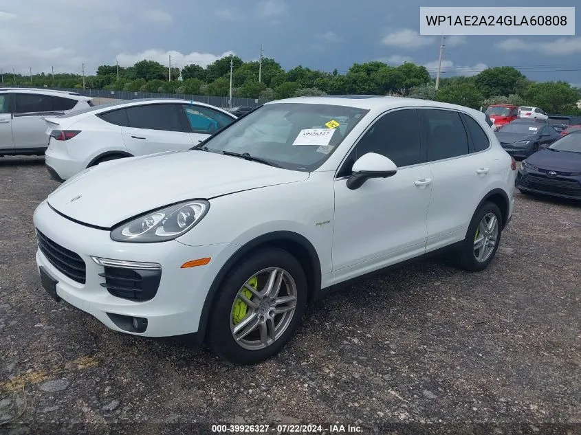 2016 Porsche Cayenne E-Hybrid S VIN: WP1AE2A24GLA60808 Lot: 39926327