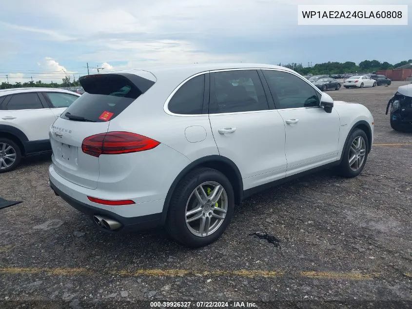 2016 Porsche Cayenne E-Hybrid S VIN: WP1AE2A24GLA60808 Lot: 39926327