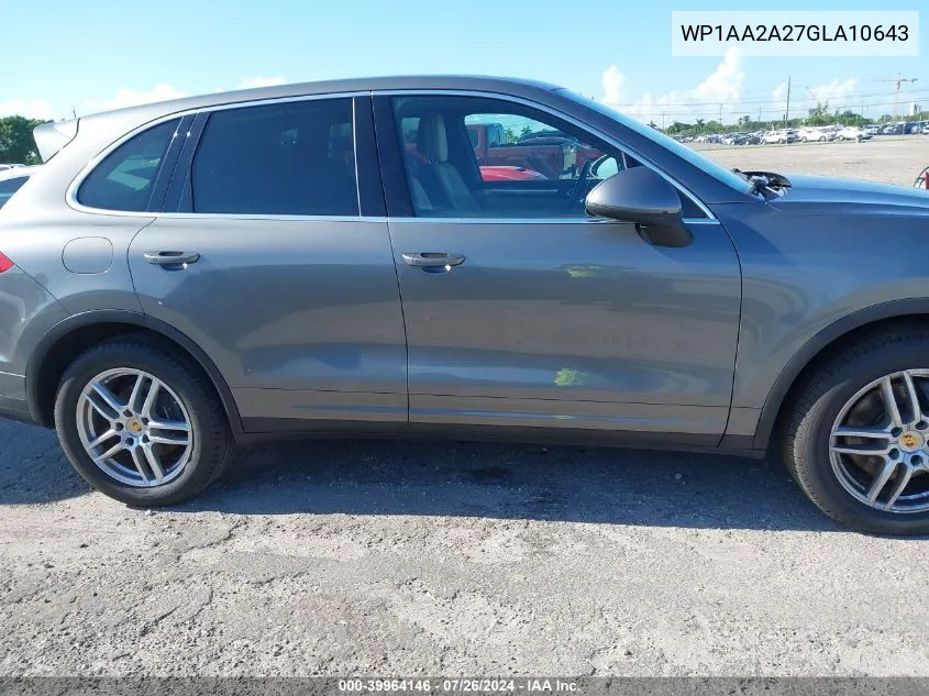 WP1AA2A27GLA10643 2016 Porsche Cayenne