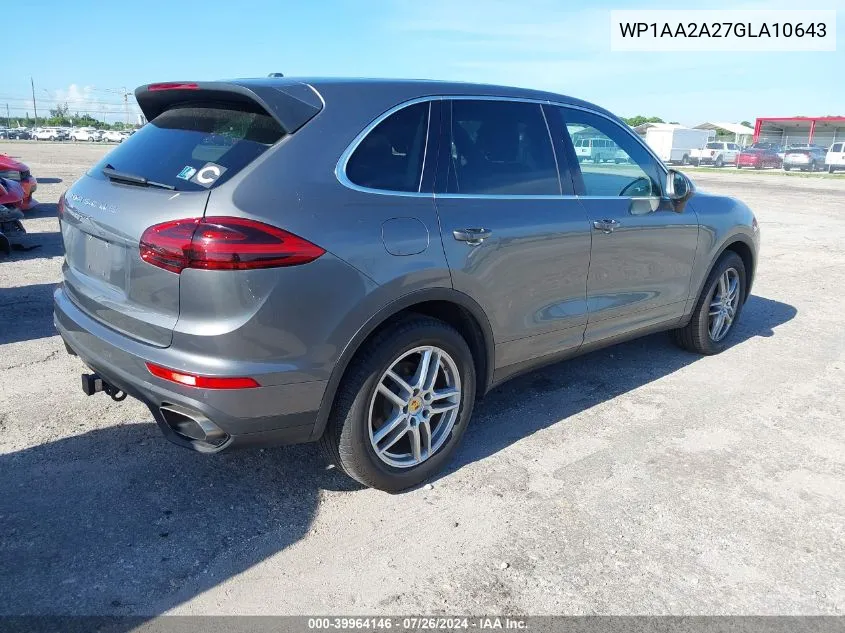 WP1AA2A27GLA10643 2016 Porsche Cayenne