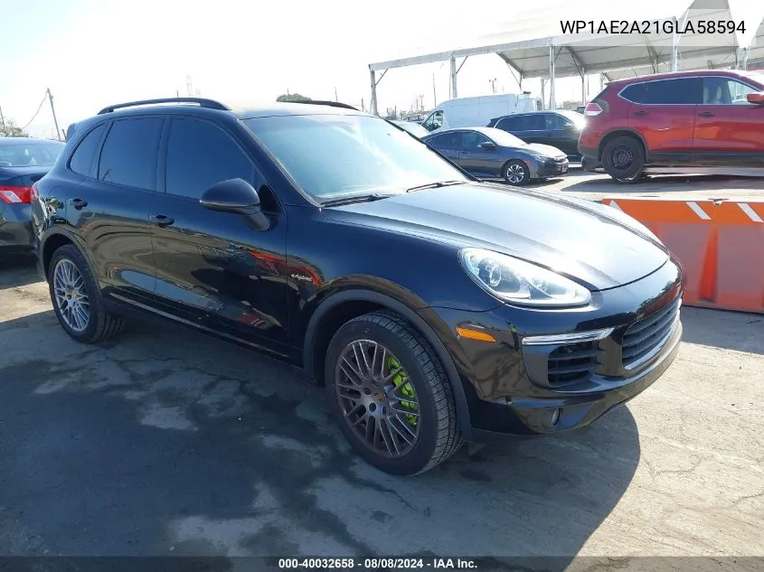 2016 Porsche Cayenne Se Hybrid VIN: WP1AE2A21GLA58594 Lot: 40032658