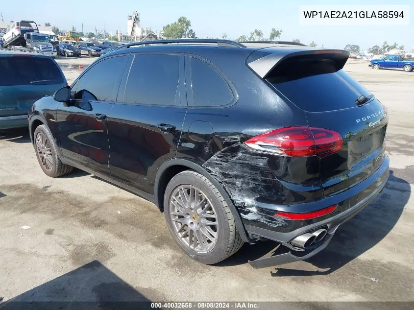 WP1AE2A21GLA58594 2016 Porsche Cayenne Se Hybrid