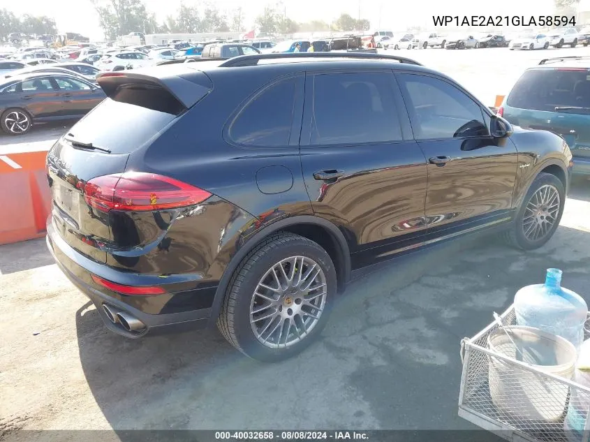 2016 Porsche Cayenne Se Hybrid VIN: WP1AE2A21GLA58594 Lot: 40032658