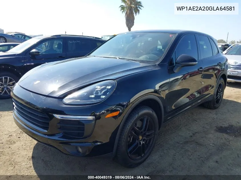 2016 Porsche Cayenne E-Hybrid S VIN: WP1AE2A20GLA64581 Lot: 40049319