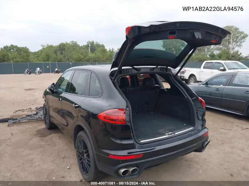 WP1AB2A22GLA94576 2016 Porsche Cayenne S