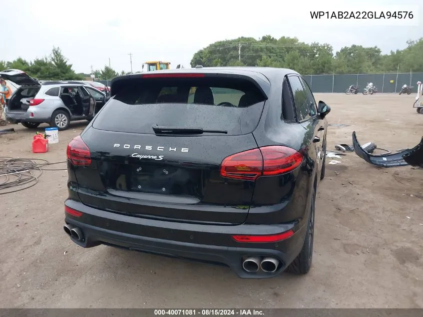 WP1AB2A22GLA94576 2016 Porsche Cayenne S