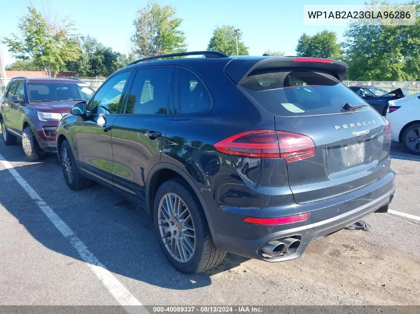 WP1AB2A23GLA96286 2016 Porsche Cayenne S