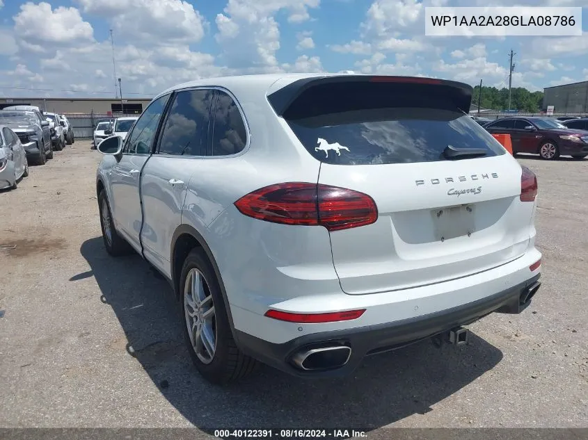 WP1AA2A28GLA08786 2016 Porsche Cayenne