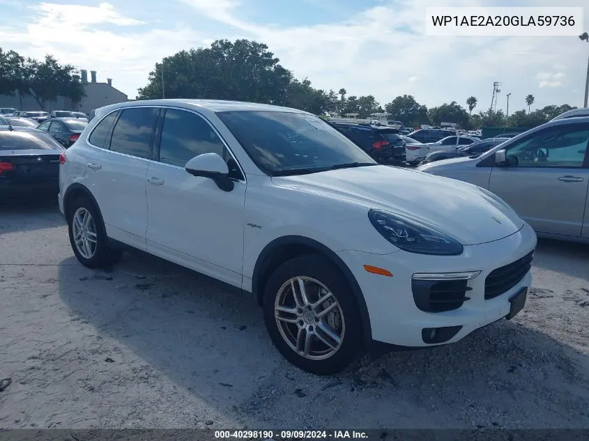 WP1AE2A20GLA59736 2016 Porsche Cayenne E-Hybrid S