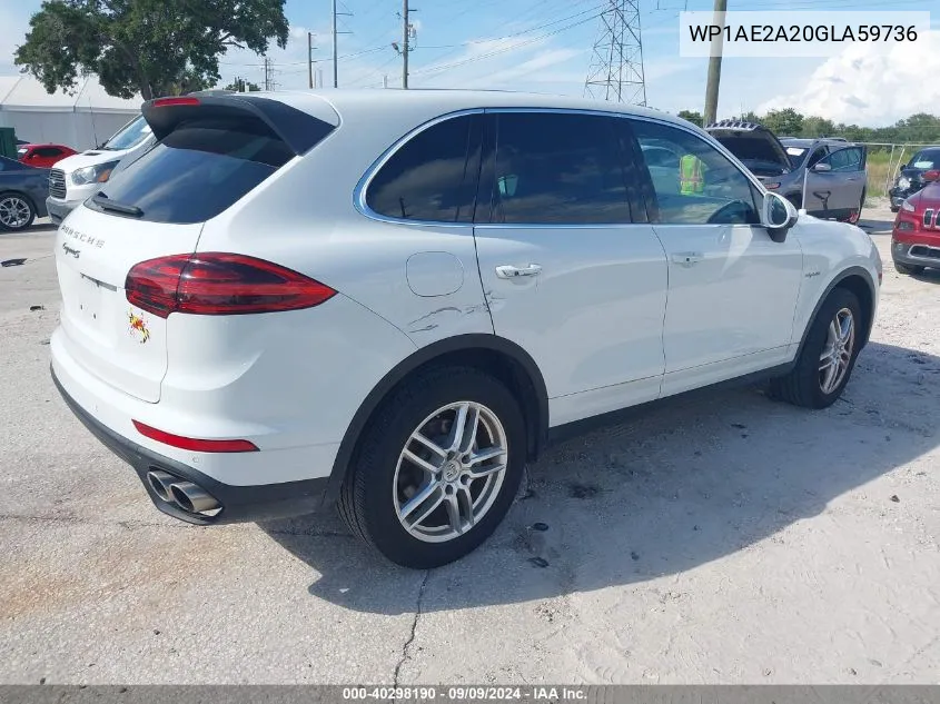 WP1AE2A20GLA59736 2016 Porsche Cayenne E-Hybrid S