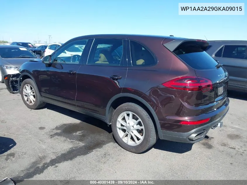 2016 Porsche Cayenne VIN: WP1AA2A29GKA09015 Lot: 40301439