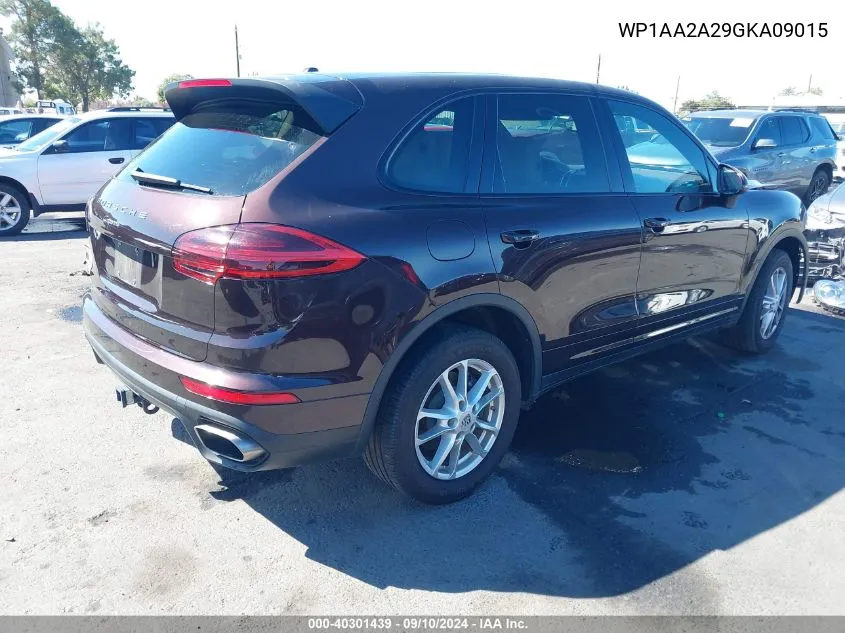 2016 Porsche Cayenne VIN: WP1AA2A29GKA09015 Lot: 40301439