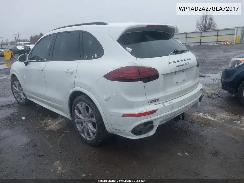 WP1AD2A27GLA72017 2016 Porsche Cayenne Gts